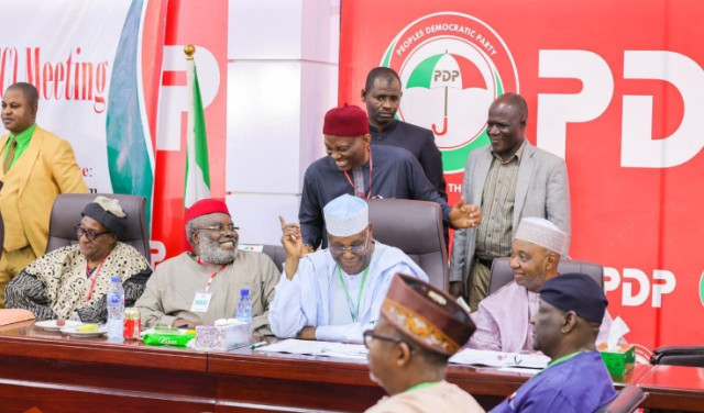 Photo of PDP Officials at NEC Meeting